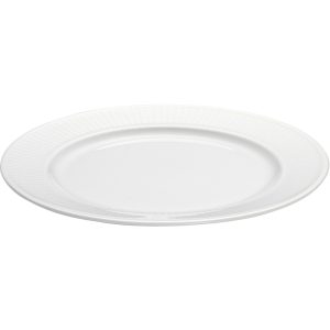 Pillivuyt Hvit Plissé tallerken, Ø 20 cm.