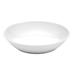 Plissé Sallad-/Pastatallerken 23 cm Hvit