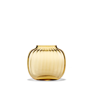 Primula Oval Vase Amber H 12,5 cm