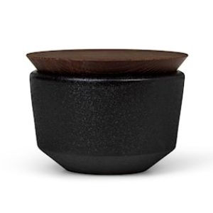 RÅ Saltkar med lokk Svart 15 cl