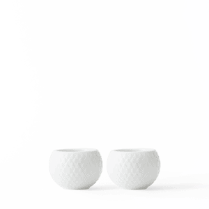 Rhombe Lykt Ø6,5 cm Hvit Porselen 2-pack