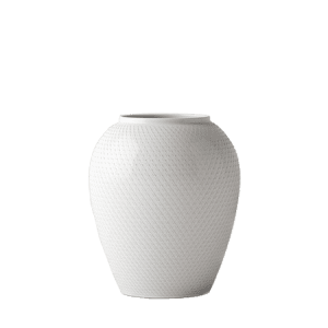 Rhombe Vase Hvit Porselen 25cm