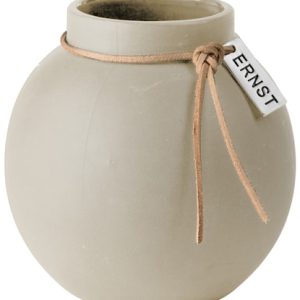 Rund Vase steingods 10 cm - Natur