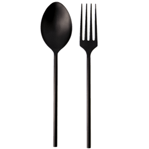 Salatbestikk Metall Svart
