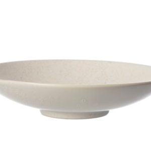 Skål/fat Hvit prikkete d28xh6,5 cm