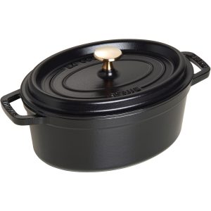 Staub La Cocotte Oval Gryte Svart 23 cm 2,35 l