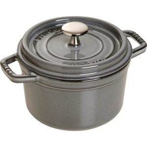 Staub La Cocotte Rund Gryte Grå 14 cm 0,8 l