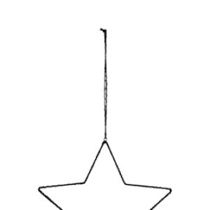 Stjerne 34x34 cm - Svart