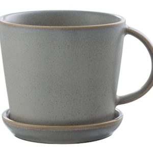 Tekopp med fat – Grå