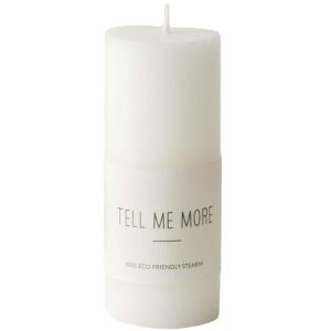 Tell Me More Blokklys stearin, 4 x 10 cm, small