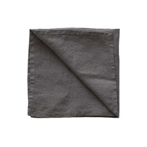 Tell Me More Serviett, 45x45 cm, dark grey