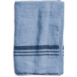 Top Drawer Duk LIMRICK i lin, stripe, Misty Blue