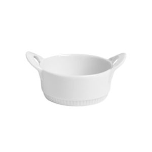 Toulouse skål med håndtak hvit