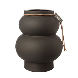 Vase Kurvete Mørkegrå 21,5 cm