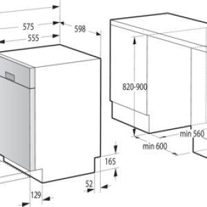 Gorenje Gu663c60w Innebygd oppvaskmaskin
