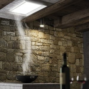 Witt Butterfly 90 L Takintegrert ventilator - Hvit/glass